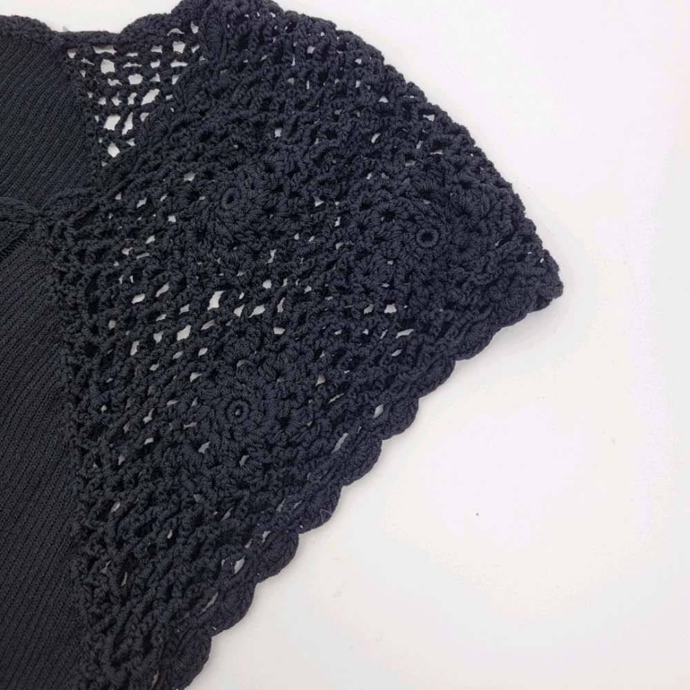Cache Crochet Ribbed Knit Top shirt - Picture 9 of 11